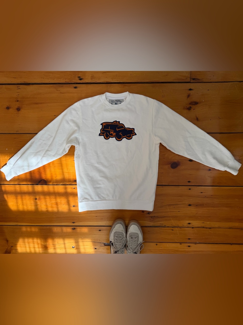 Wears Woody Organic Cotton Woody Wagon Sweatshirt Made in USA S